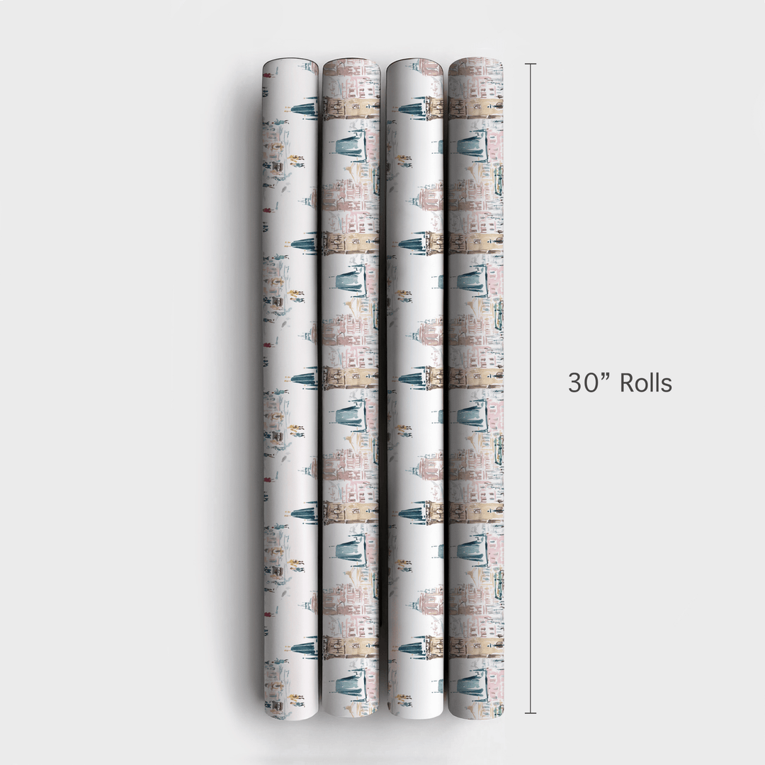 Prague Snow Day - Wrapping Paper - Aspen & Arlo