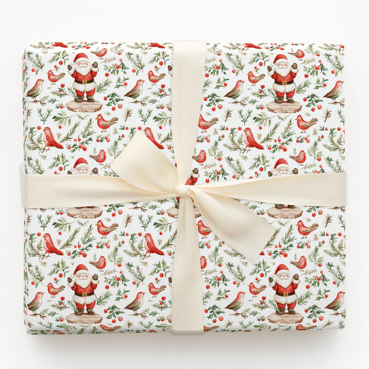 Santa for the Birds - Wrapping Paper - Aspen & Arlo