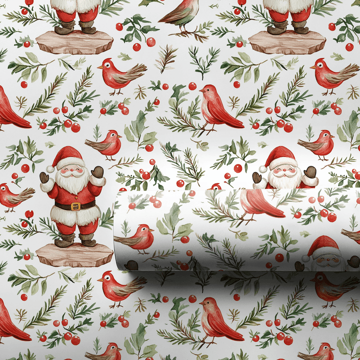 Santa for the Birds - Wrapping Paper - Aspen & Arlo