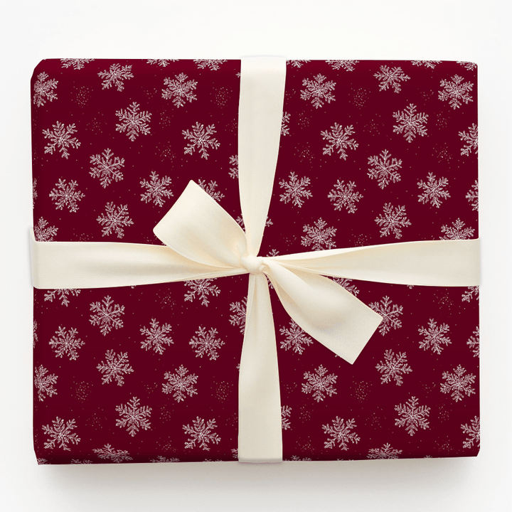 Crimson Snowfall - Wrapping Paper - Aspen & Arlo