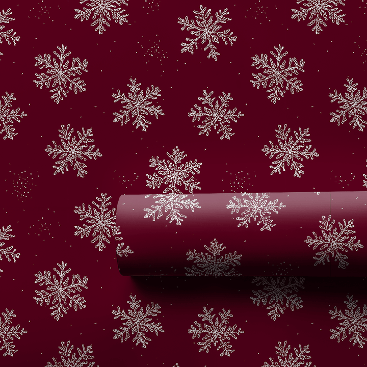 Crimson Snowfall - Wrapping Paper - Aspen & Arlo