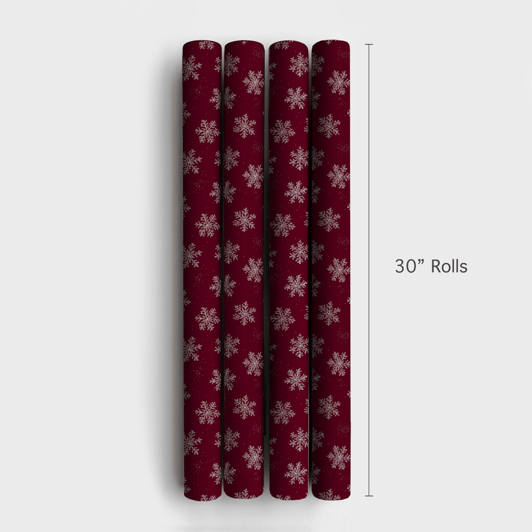 Crimson Snowfall - Wrapping Paper - Aspen & Arlo