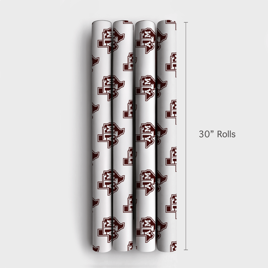 Texas A&M Lone Star Crest - Wrapping Paper - Aspen & Arlo