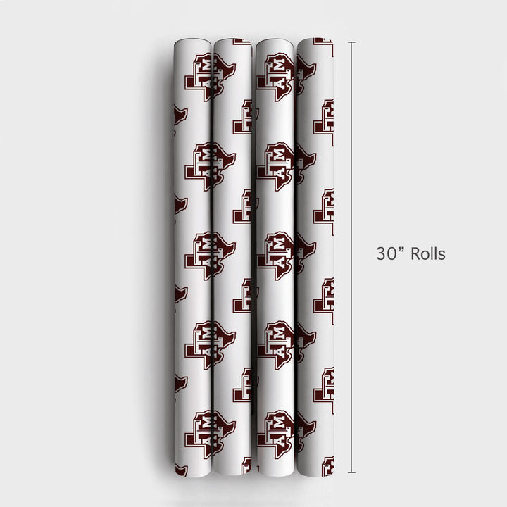 Texas A&M Lone Star Crest - Wrapping Paper - Aspen & Arlo