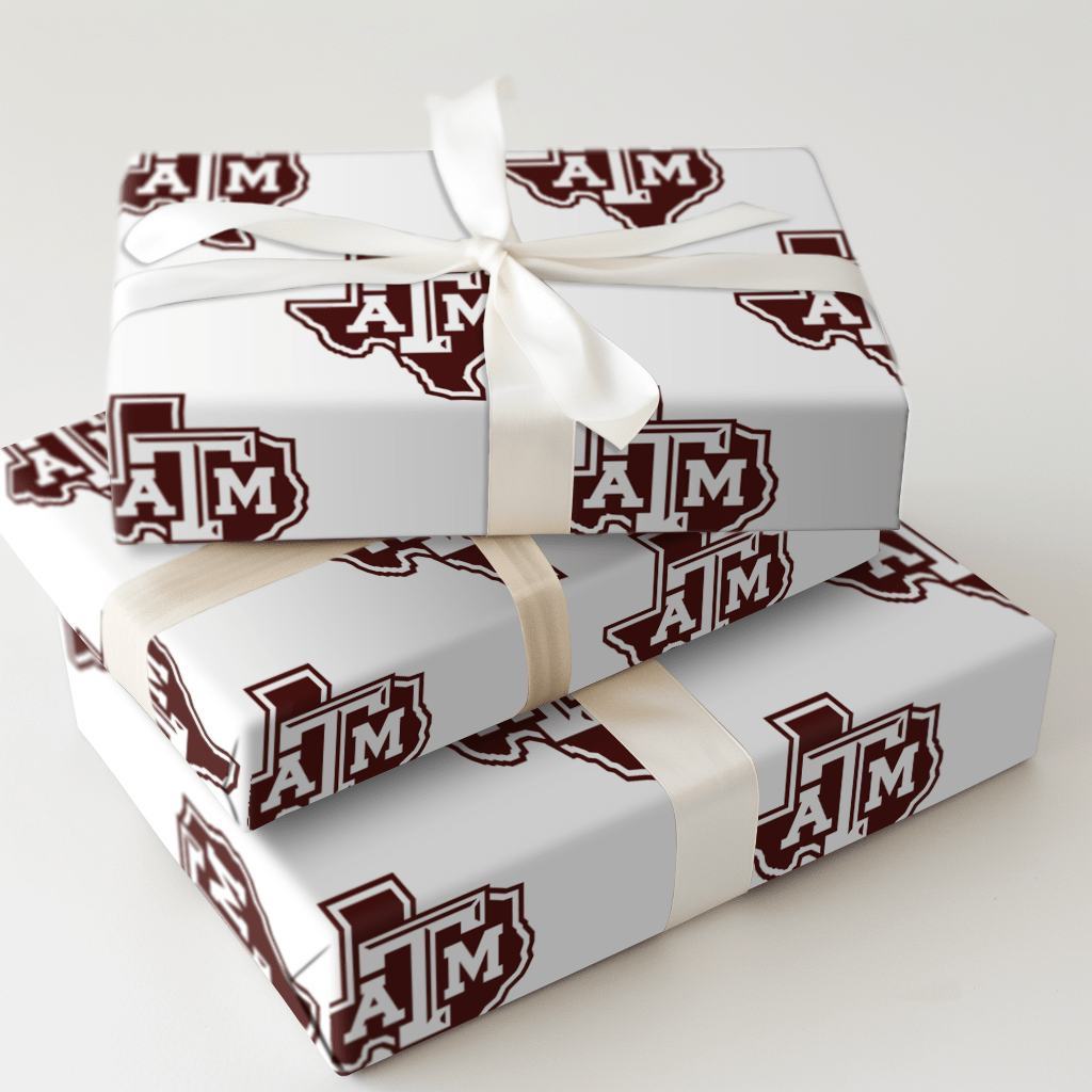 Texas A&M Lone Star Crest - Wrapping Paper - Aspen & Arlo