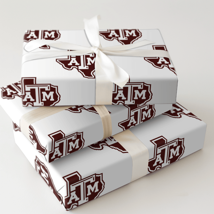 Texas A&M Lone Star Crest - Wrapping Paper - Aspen & Arlo