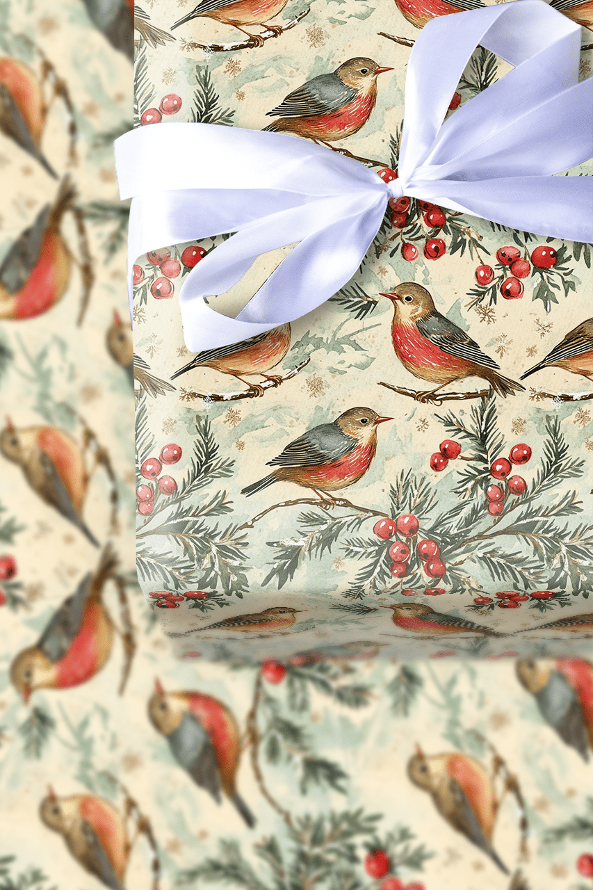 Fourth Day of Christmas - Wrapping Paper - Aspen & Arlo