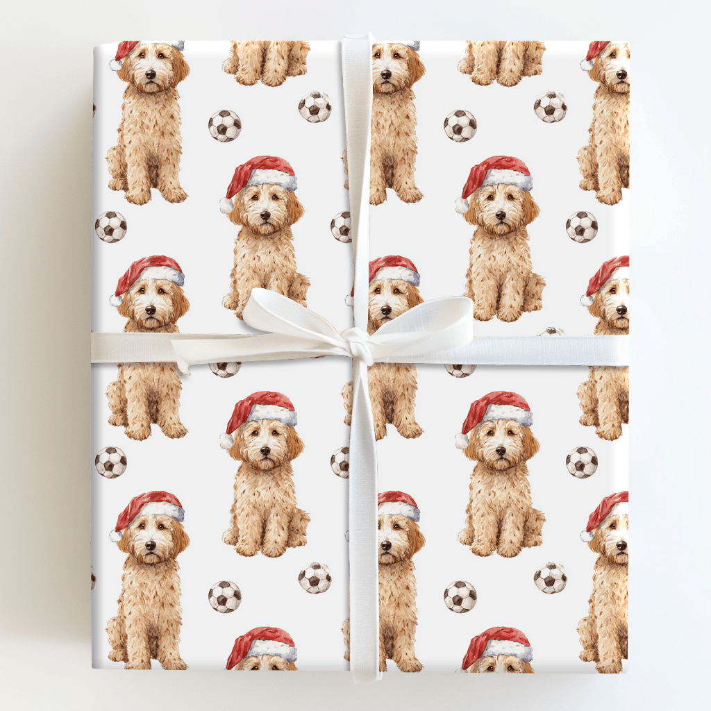 Jingle Paw Kick - Wrapping Paper - Aspen & Arlo