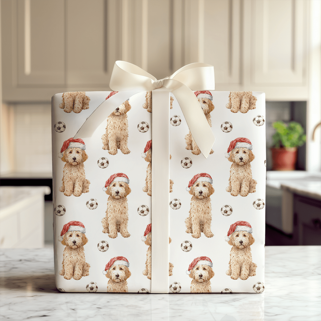 Jingle Paw Kick - Wrapping Paper - Aspen & Arlo