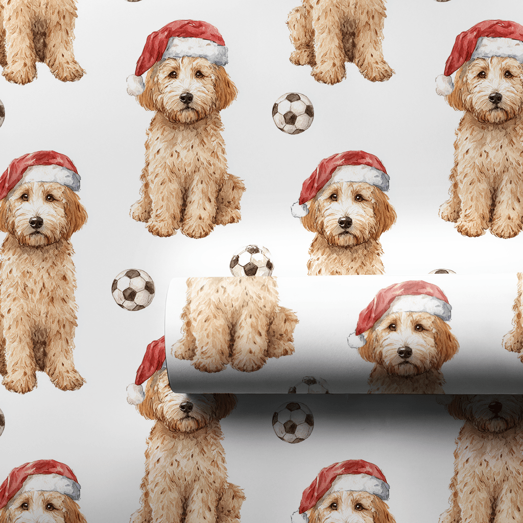 Jingle Paw Kick - Wrapping Paper - Aspen & Arlo