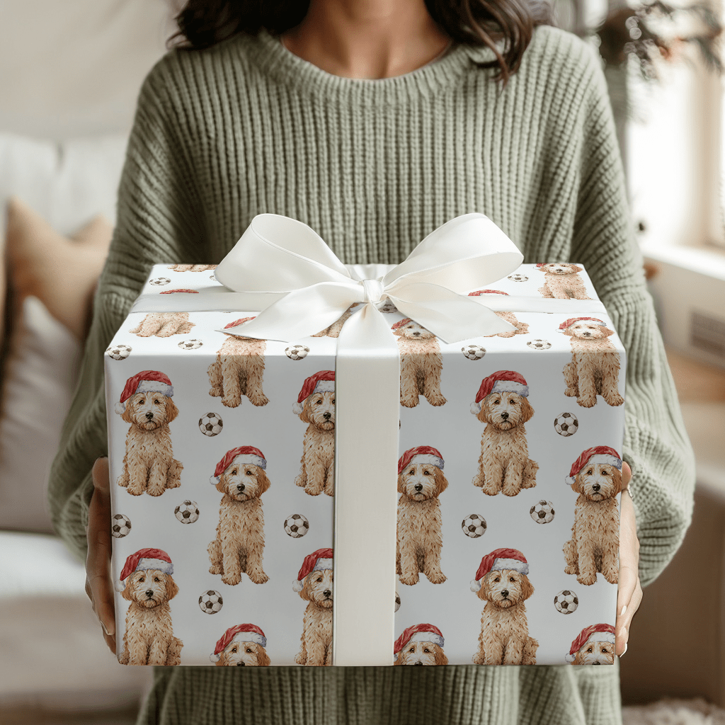 Jingle Paw Kick - Wrapping Paper - Aspen & Arlo