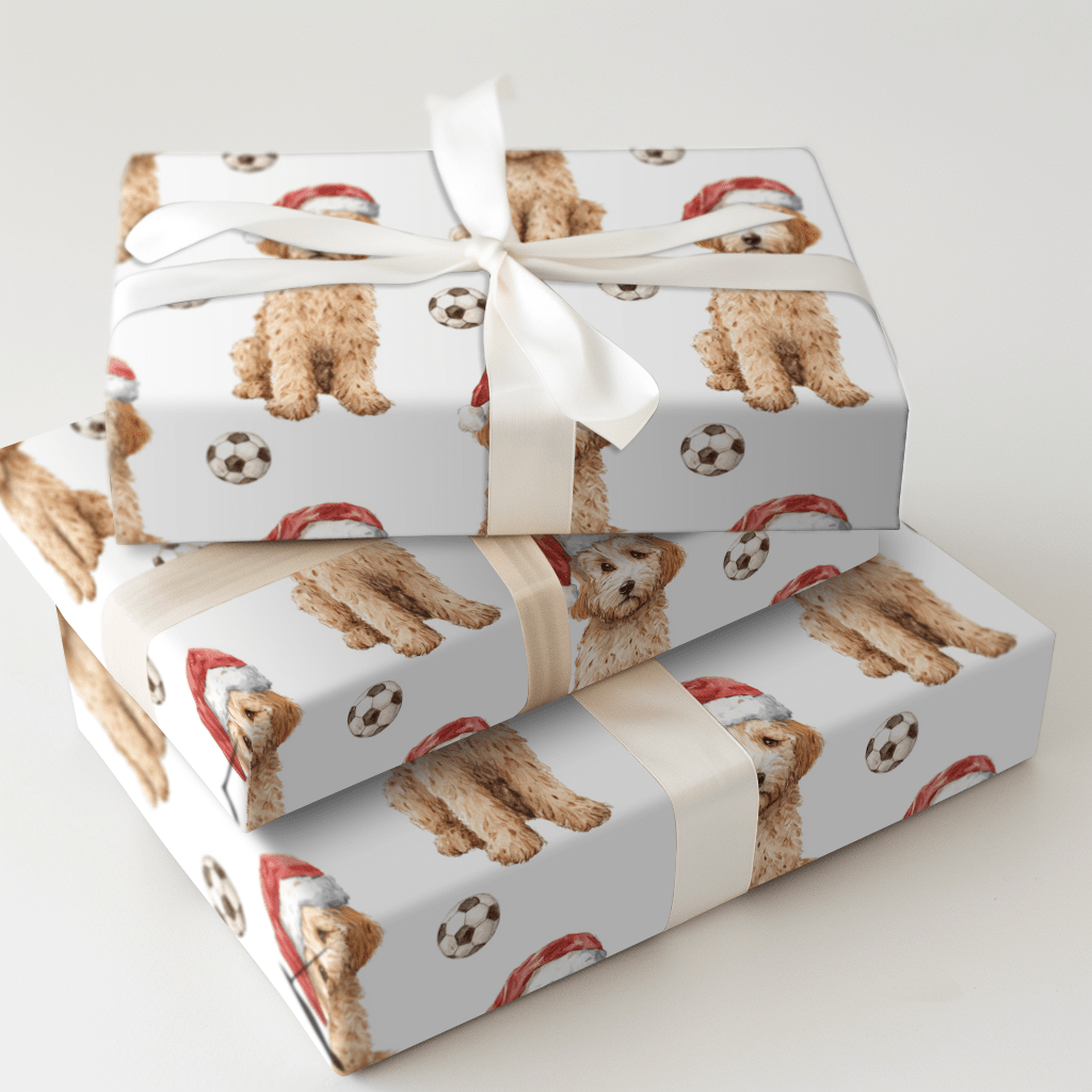 Jingle Paw Kick - Wrapping Paper - Aspen & Arlo