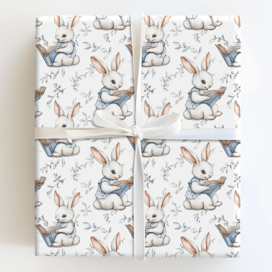 The Reading Hare - Wrapping Paper - Aspen & Arlo