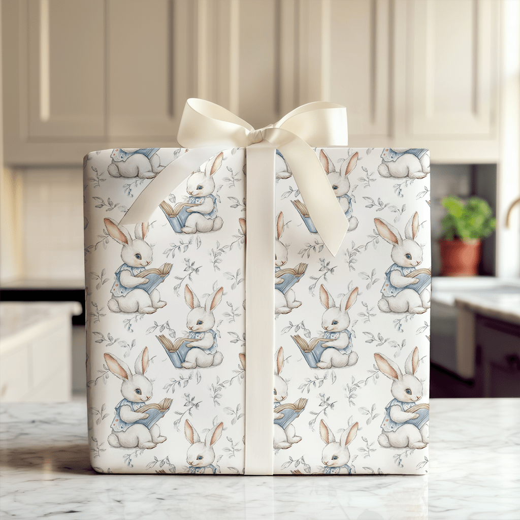 The Reading Hare - Wrapping Paper - Aspen & Arlo
