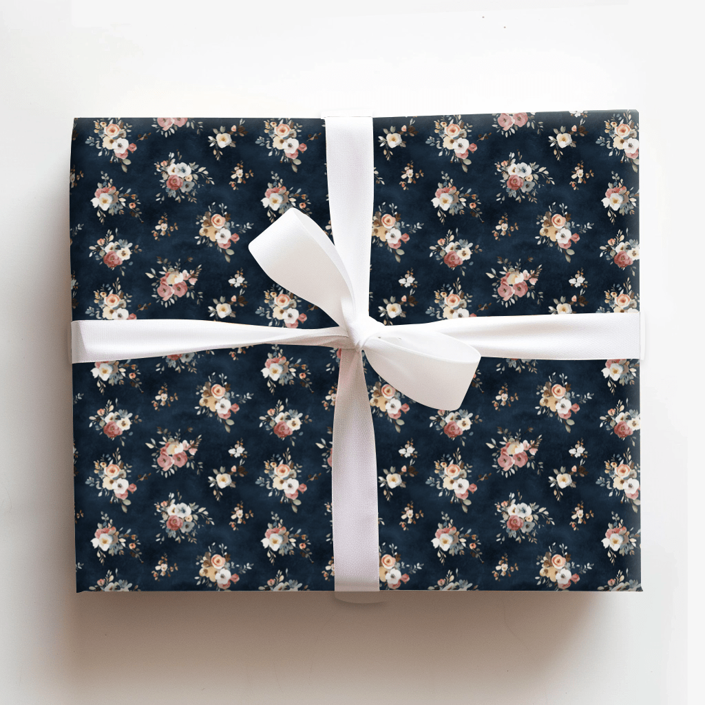 Graphite Bloom - Wrapping Paper - Aspen & Arlo