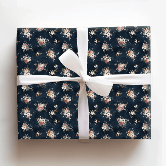 Graphite Bloom - Wrapping Paper - Aspen & Arlo