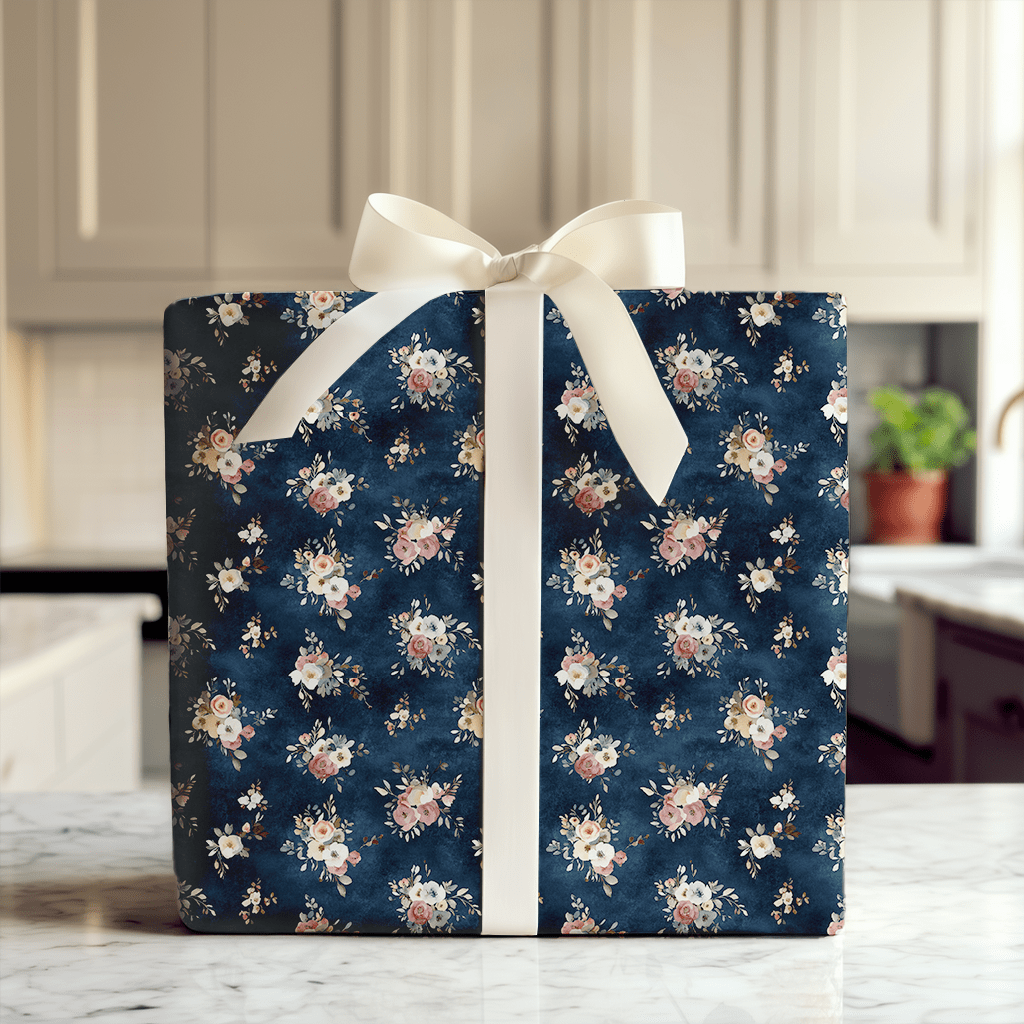 Graphite Bloom - Wrapping Paper - Aspen & Arlo