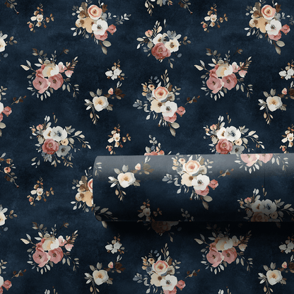 Graphite Bloom - Wrapping Paper - Aspen & Arlo