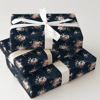 Graphite Bloom - Wrapping Paper - Aspen & Arlo