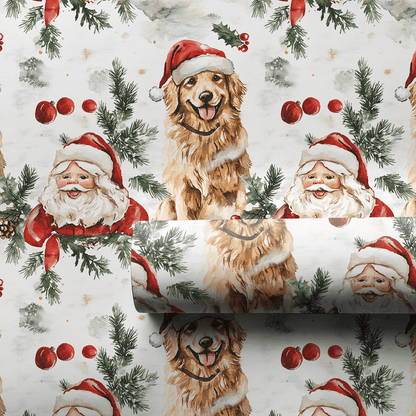 Santas Golden Helper - Wrapping Paper - Aspen & Arlo