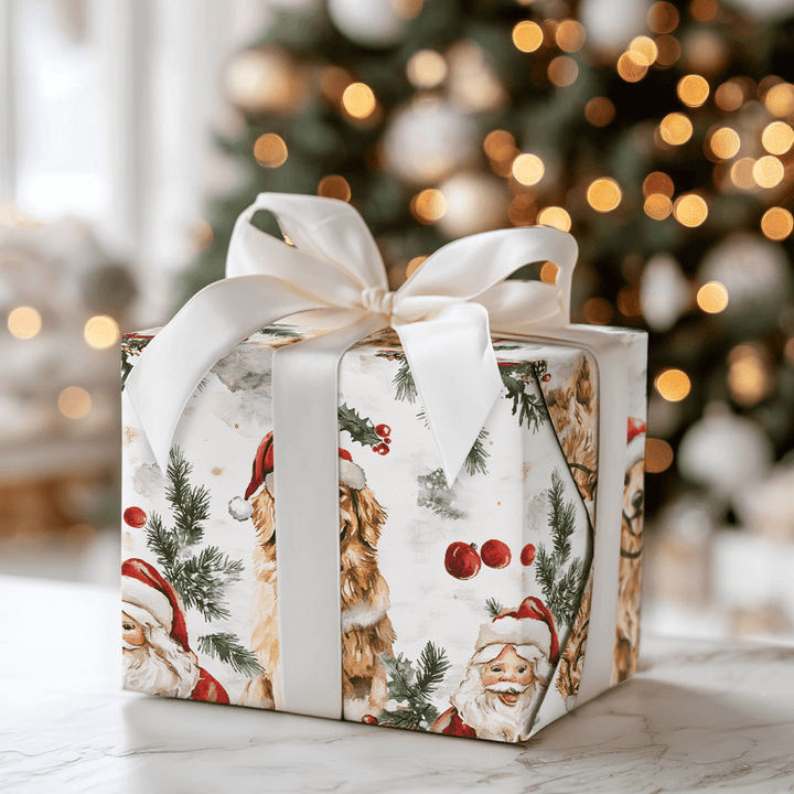 Santas Golden Helper - Wrapping Paper - Aspen & Arlo