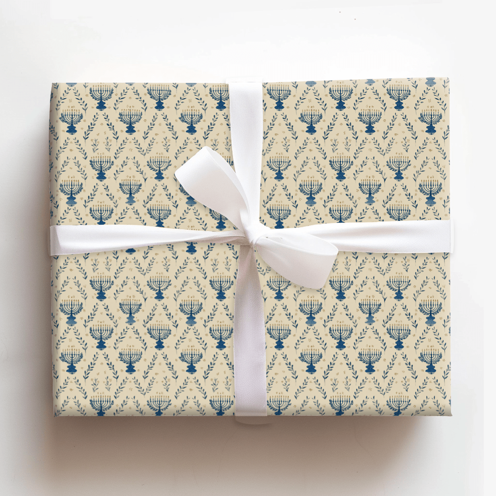 Classic Menorahs - Wrapping Paper - Aspen & Arlo