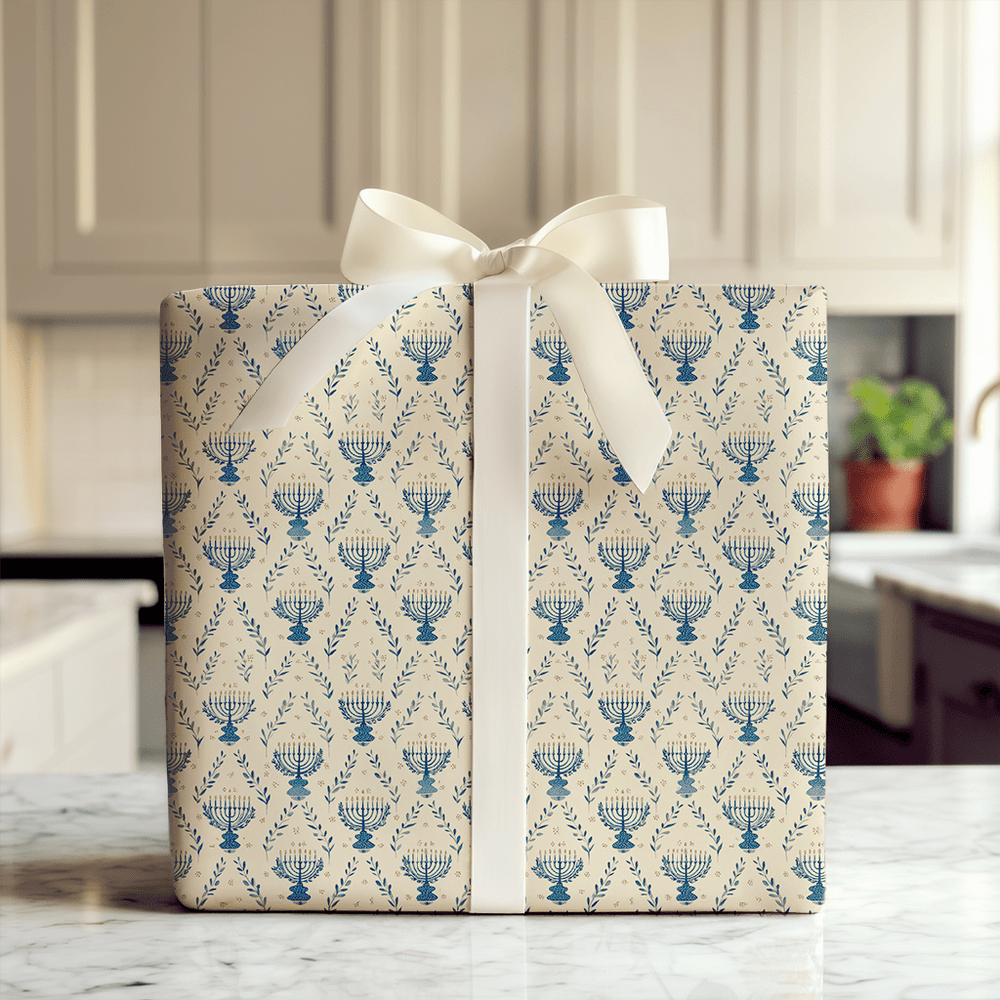 Classic Menorahs - Wrapping Paper - Aspen & Arlo