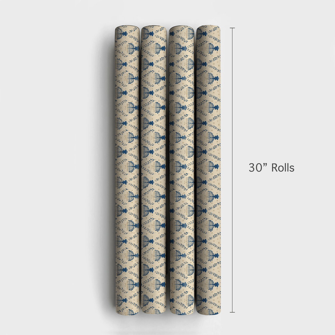 Classic Menorahs - Wrapping Paper - Aspen & Arlo