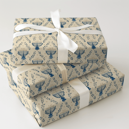 Classic Menorahs - Wrapping Paper - Aspen & Arlo