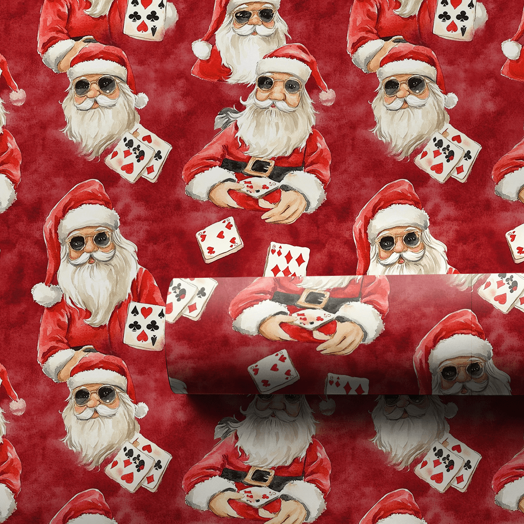 Santa's Hot Hand - Wrapping Paper - Aspen & Arlo