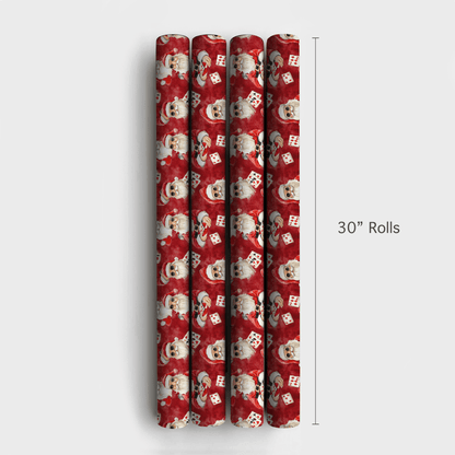 Santa's Hot Hand - Wrapping Paper - Aspen & Arlo