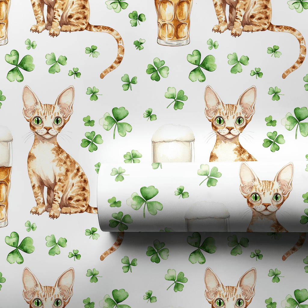Brews with the Cornish Rex - Wrapping Paper - Aspen & Arlo