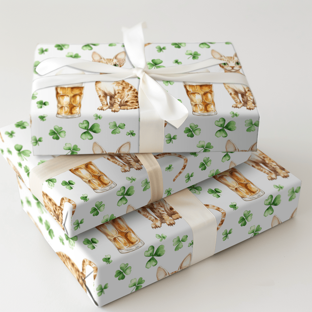 Brews with the Cornish Rex - Wrapping Paper - Aspen & Arlo
