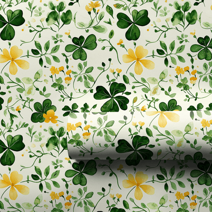 Fields of Lucky Shamrocks - Wrapping Paper - Aspen & Arlo