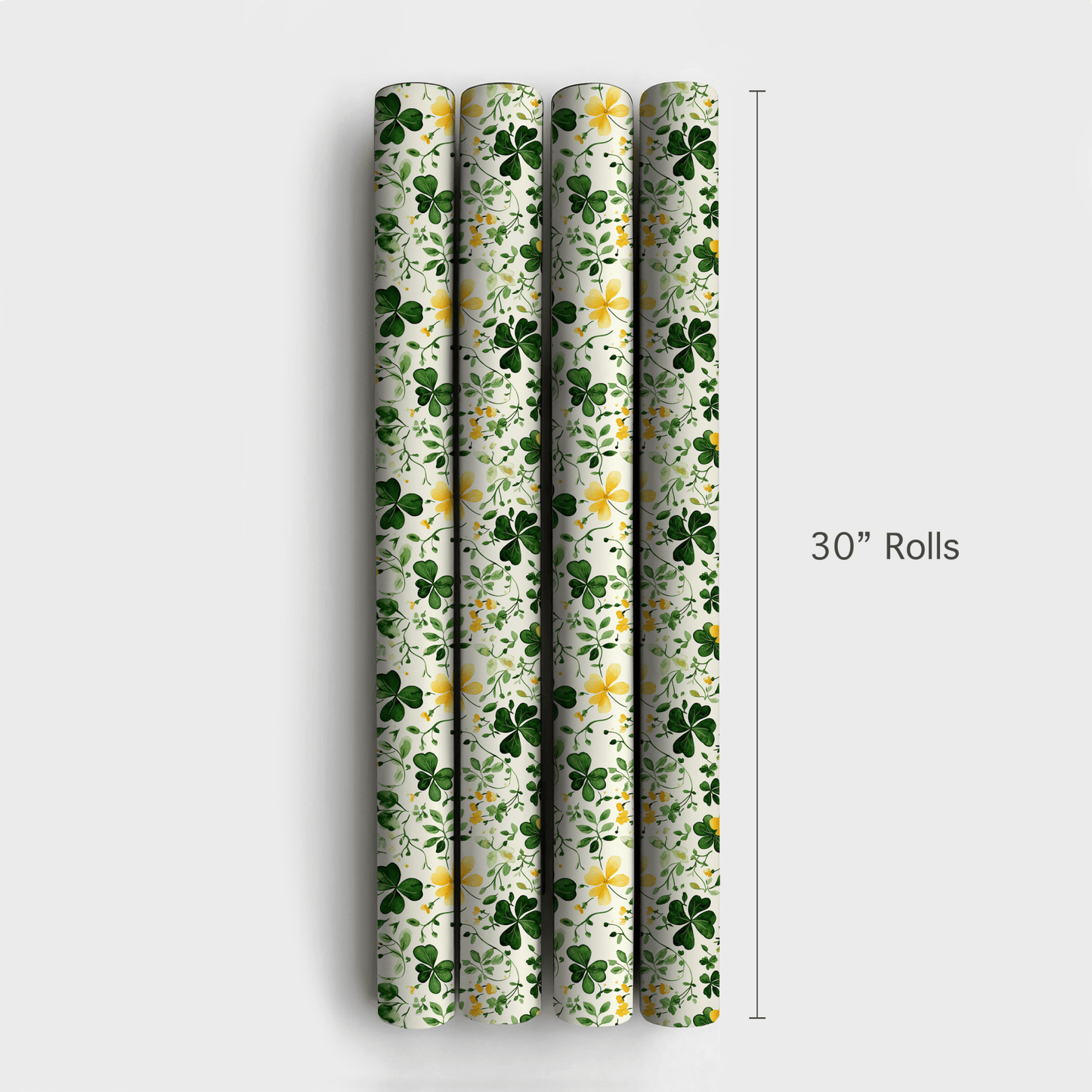 Fields of Lucky Shamrocks - Wrapping Paper - Aspen & Arlo