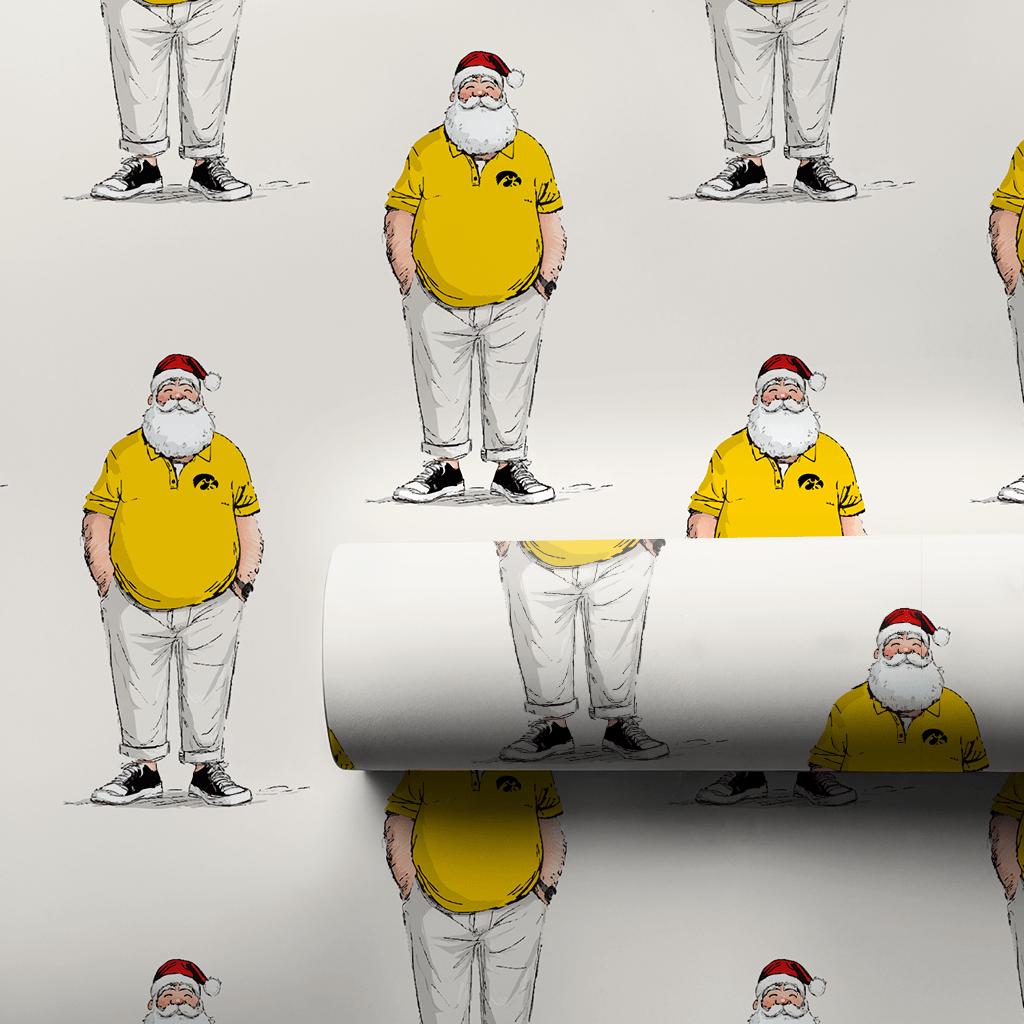 IOWA Santa Polo - Wrapping Paper - Aspen & Arlo