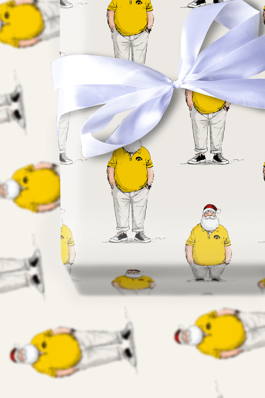 IOWA Santa Polo - Wrapping Paper - Aspen & Arlo