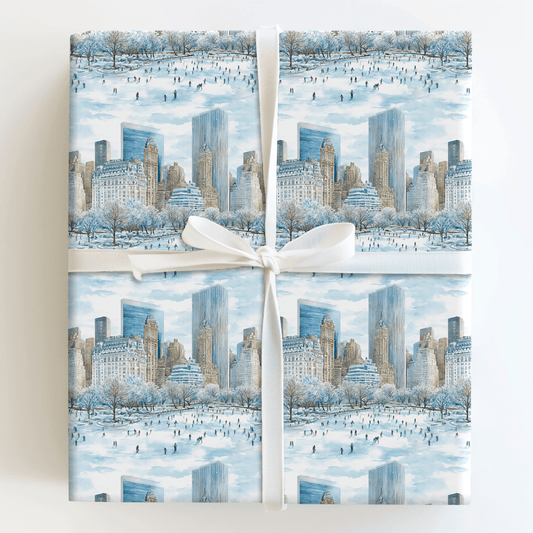 Holiday Blades in the City - Wrapping Paper - Aspen & Arlo