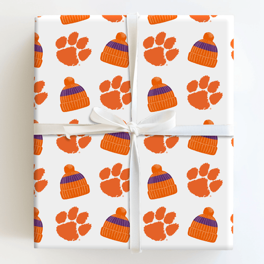 Clemson beanie - Wrapping Paper - Aspen & Arlo