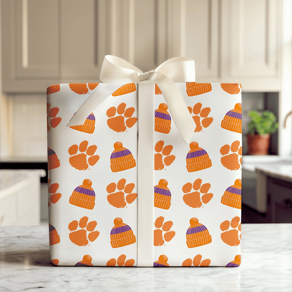 Clemson beanie - Wrapping Paper - Aspen & Arlo