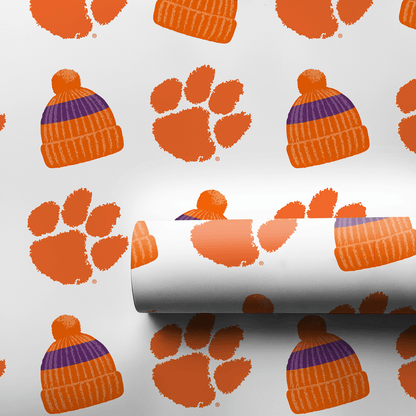 Clemson beanie - Wrapping Paper - Aspen & Arlo