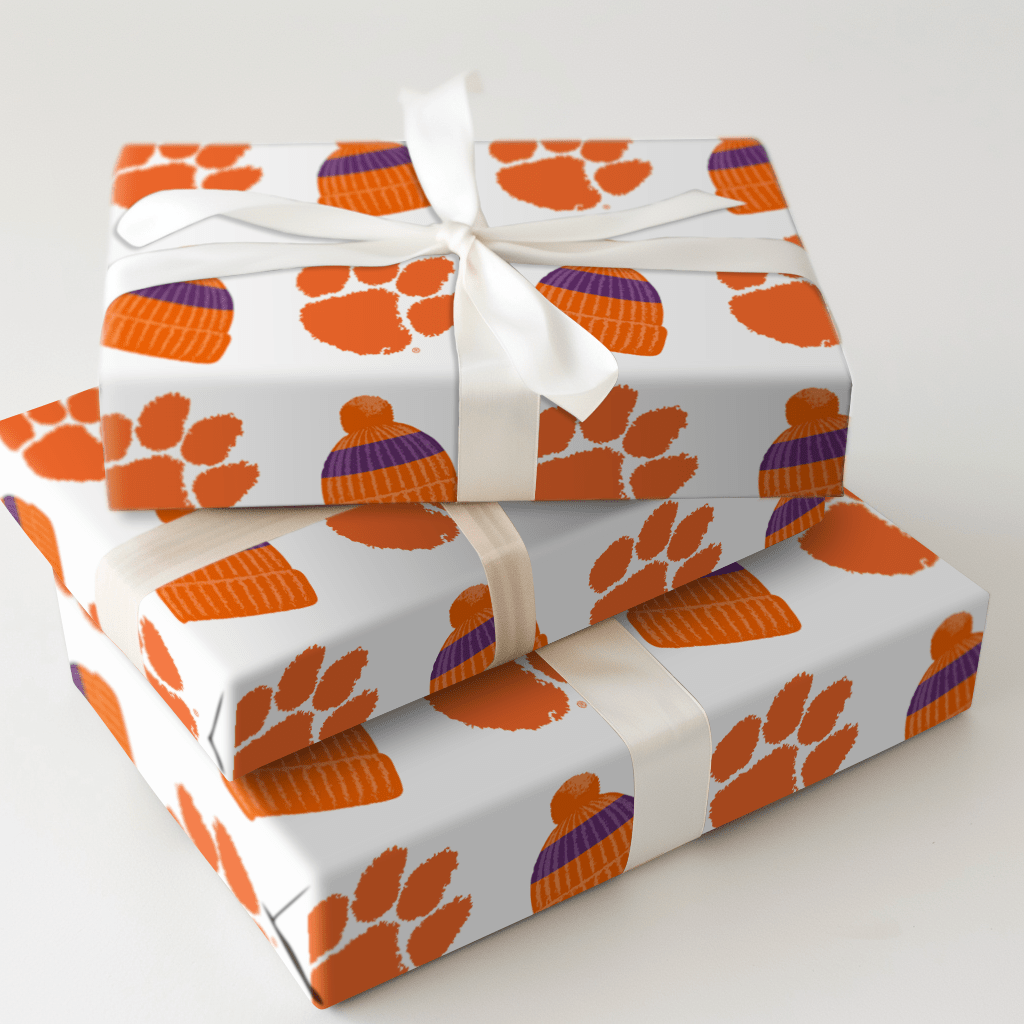 Clemson beanie - Wrapping Paper - Aspen & Arlo