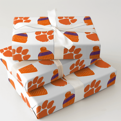 Clemson beanie - Wrapping Paper - Aspen & Arlo