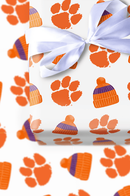 Clemson beanie - Wrapping Paper - Aspen & Arlo