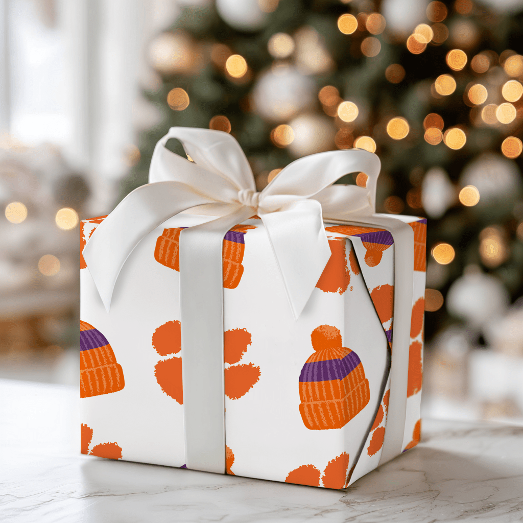 Clemson beanie - Wrapping Paper - Aspen & Arlo