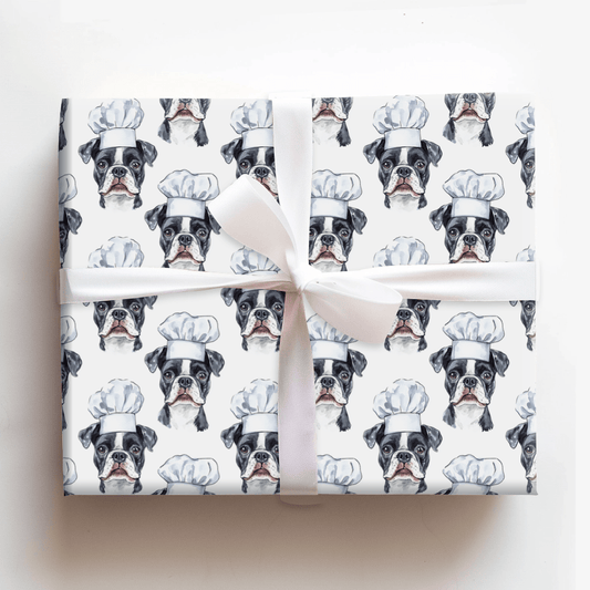 Cooking with the Boston Terriers - Wrapping Paper - Aspen & Arlo