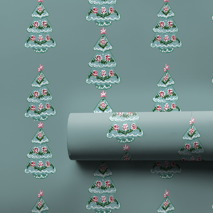 Teal Chinoiserie Trees