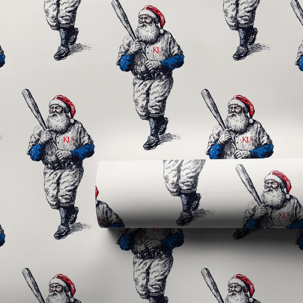 Jayhawk Holiday Homer - Wrapping Paper - Aspen & Arlo