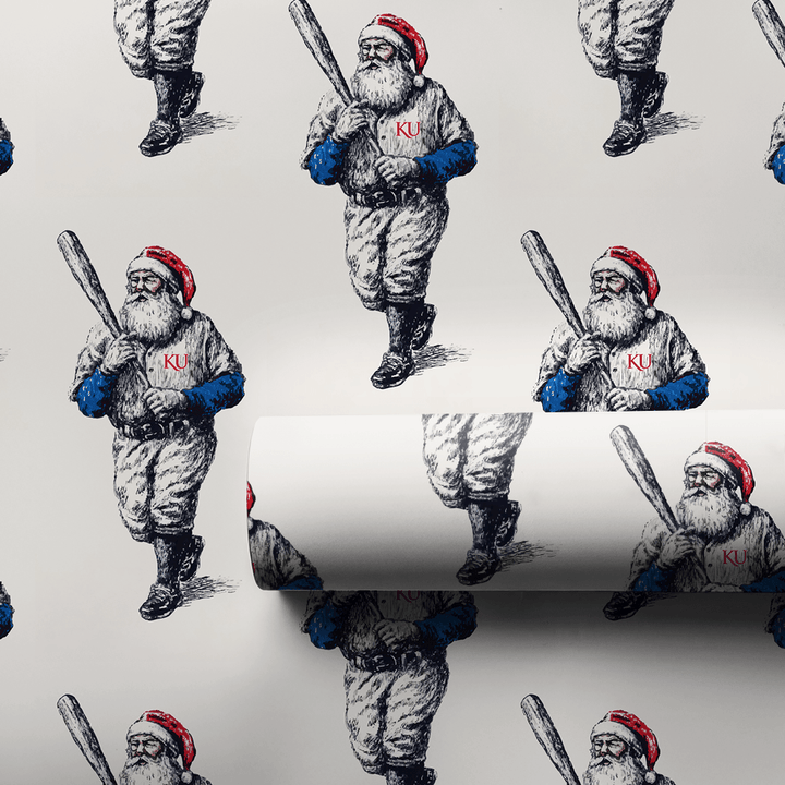 Jayhawk Holiday Homer - Wrapping Paper - Aspen & Arlo