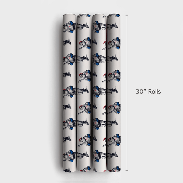 Jayhawk Holiday Homer - Wrapping Paper - Aspen & Arlo